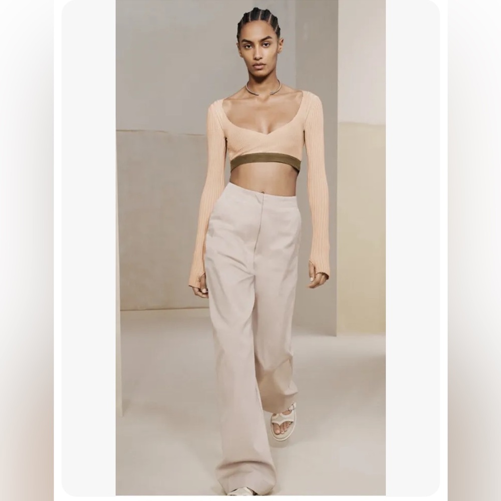 Zara SRPLS Limited Edition Crop top, NWT, size M, color Champagne